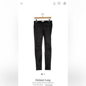 Helmut Lang soft Lamb Leather Pants!